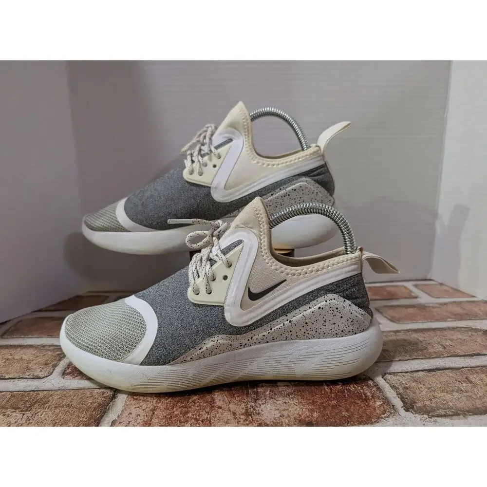 Nike Lunarcharge Essential Gray White Men's US Sz 8 923619-101 Running Shoes